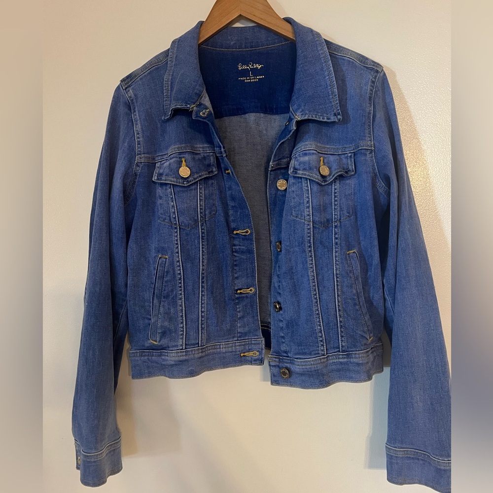 Lilly Pulitzer Seaspray Denim Jacket - L
